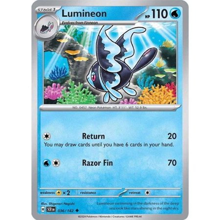 Pokemon Stellar Crown Uncommon Lumineon #36