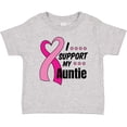 thumbnail image 3 of Inktastic Breast Cancer Awareness I Support My Auntie with Pink Ribbon Boys or Girls Baby T-Shirt, 3 of 5
