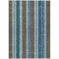 thumbnail image 2 of Addison Rugs Chantille Indoor/Outdoor Transitional Stripes Teal Machine Washable Rectangle Rug, 8' x 10', 2 of 8