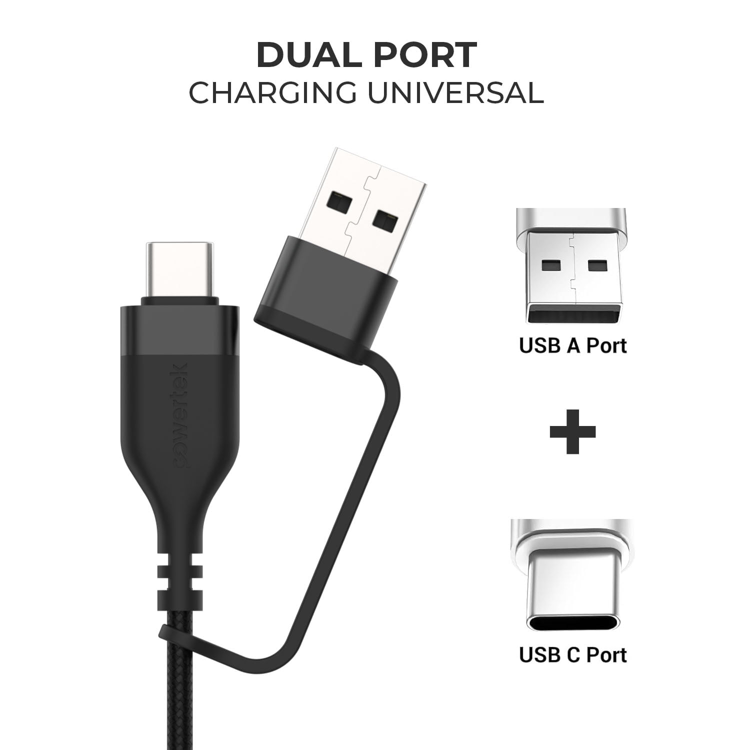 Liquipel Powertek Nylon Braided Watch Charger - Black