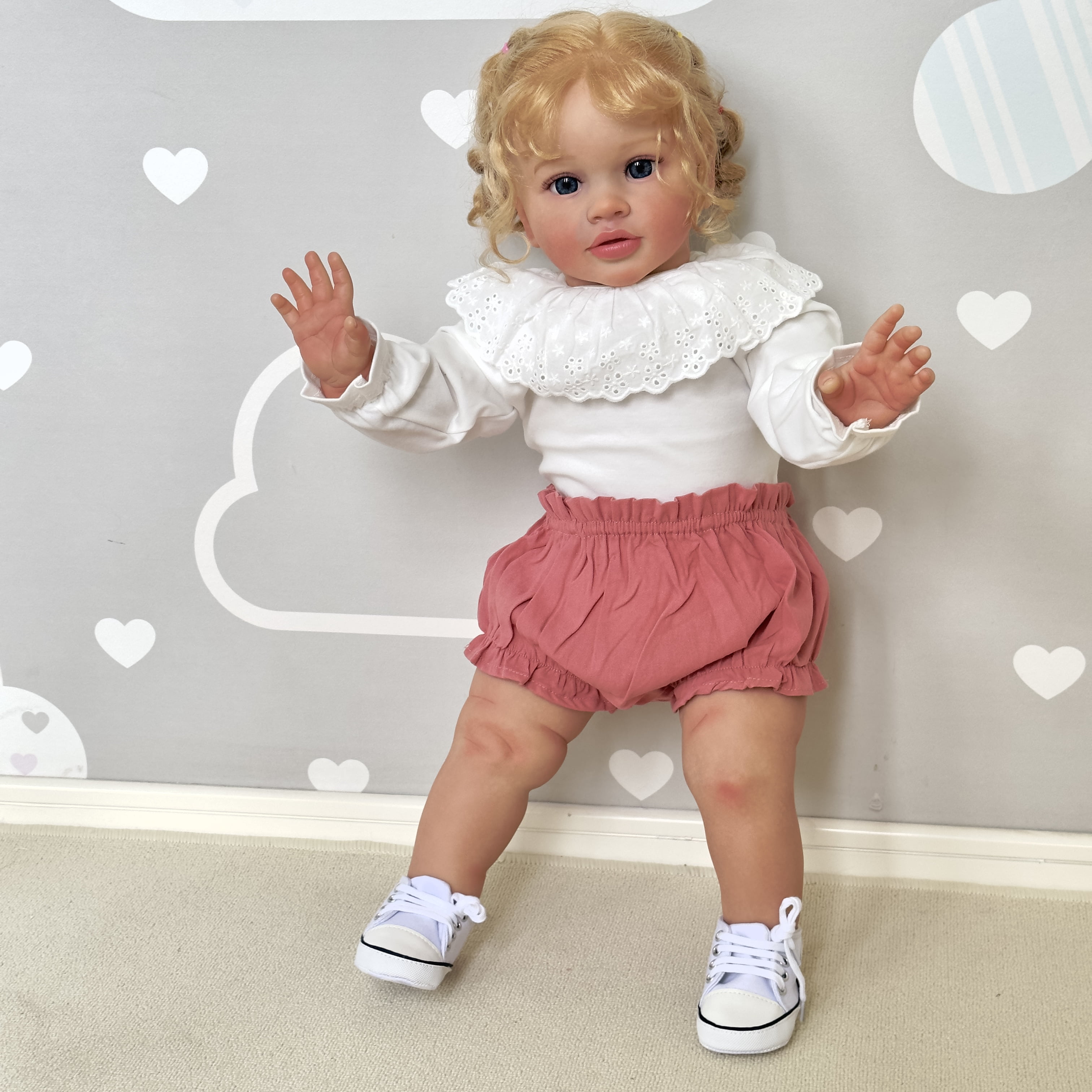 Realistic Reborn Baby Dolls Chubby 26" Lifelike Baby Girl that Look Real Soft Cloth Body Newborn Baby Dolls with Gift Box Set for Kids Age 3+