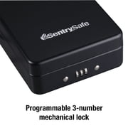 SentrySafe P005C Portable Security Safe with Combination Lock, 5.9 in. x 8 in. x 2.6 in, Black
