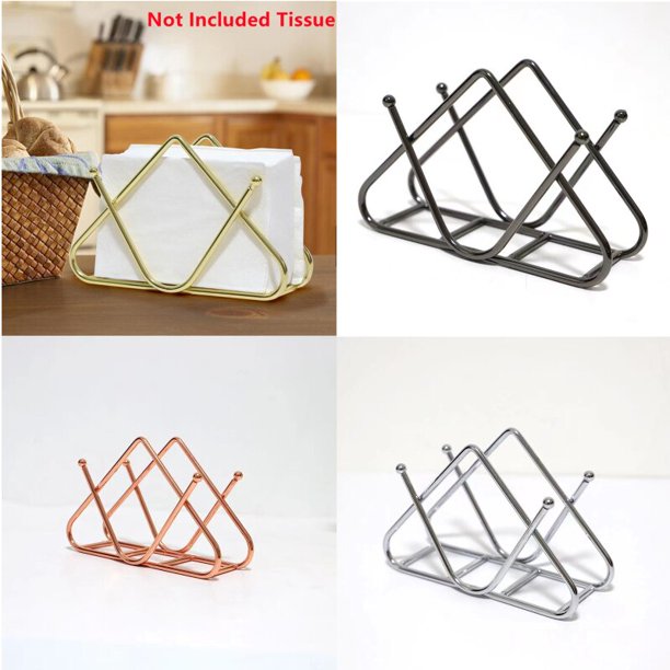 Iron Tabletop Napkin Holder Paper Towel Dispenser Standing Napkin Holder for Coffeeshop Restaurant Hotel Kitchen Desktop HolderBlackAustralia He Qiyong unisex