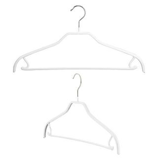 Mawa by Reston Lloyd Space-Saving K/30D Clothes Hanger for Pants & Skirts with Two Non-Slip Clips, Set of 10, 12-Inch, Black