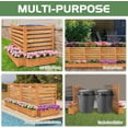 thumbnail image 6 of Air Conditioner Privacy Fence Screen Outdoor Garbage Can Enclosures with Planter Box, All-Wood 36"W X45"H Trash Can Fence Enclosure, Pool Equipment Privacy Screen Vinyl Panels, 6 of 7