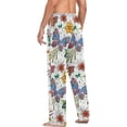 thumbnail image 6 of FREEAMG Retro Butterfly Pajama Pants for Men, Men's Separate Bottoms, Pure Cotton Comfortable Lounge Pants for Men（385）, 6 of 7