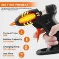 thumbnail image 2 of Prociv Cordless Hot Glue Gun, Fast Preheating Hot Glue Gun Kit with 30pcs Glue Sticks and Stand, USB Rechargeable Hot Melt Glue Gun Tools for Crafts, Arts, DIY and Festival Decorations Black, 2 of 7