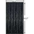 thumbnail image 2 of 36.2"x96.5" Black Metallic Foil Fringe Curtains,Tinsel Streamers Bachelorette Party Decorations,Photo Booth Backdrop for Birthday Wedding Holiday Celebration Bachelorette Party Decorations, 2 of 7