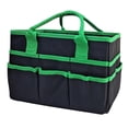 thumbnail image 1 of Organizador de bolsas con asa para profesores, organización de bolsas para manualidades, arte, papel, viajes con asas, almacenamiento de suministros de oficina (negro), 1 of 5