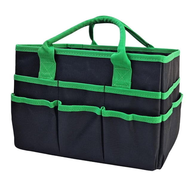 Organizador de bolsas con asa para profesores, organización de bolsas para manualidades, arte, papel, viajes con asas, almacenamiento de suministros de oficina (negro)