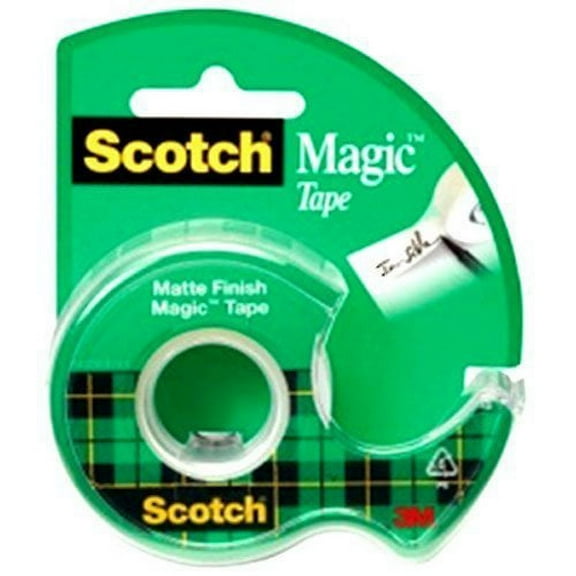 3M Magic Tape with Dispenser, 3/4 x 300"" (Pack of 10)