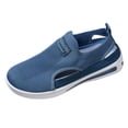 thumbnail image 5 of Orthopedic Platform Sneakers for Women Hollow out Woven Breathable Mesh Non Slip Tennis Shoes Work Arch Support Nursing Cushion Footwear Blue Size 8, 5 of 5