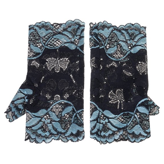 Aellinatey Women Short Lace Gloves Sunblock Fingerless Bridal Wedding Wrist Floral Mittens