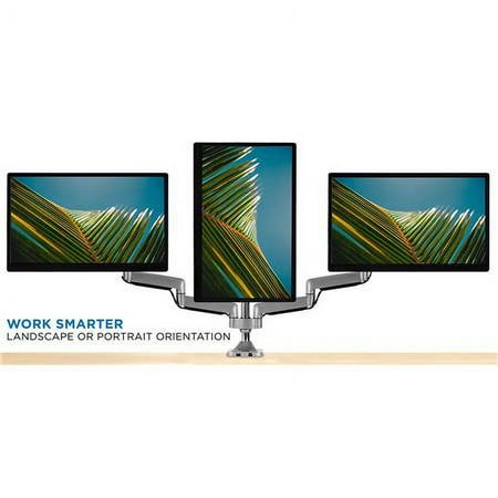 Mount-It! - Triple Monitor Desk Mount - Silver