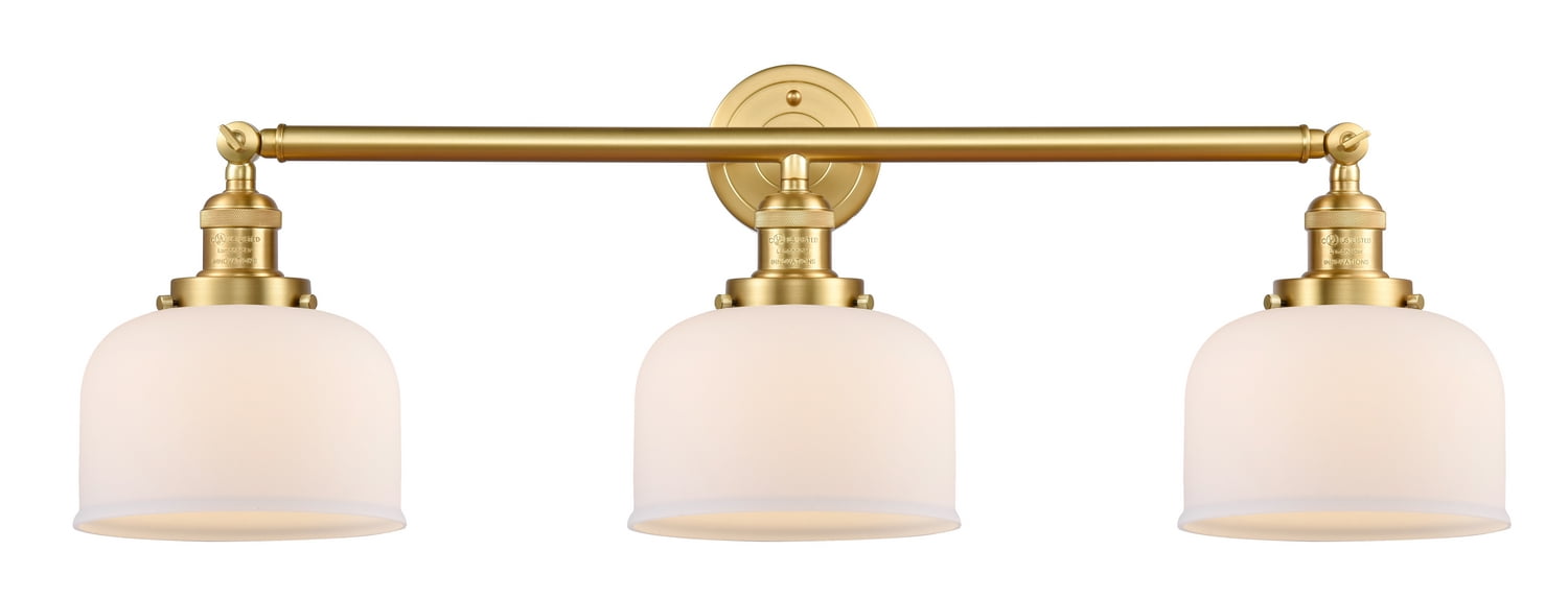 Antique Finish, Innovations 205-BB-G51 Transitional Three Light Bath Vanity from Franklin Restoration Collection in Brass Antique Finish, Innovations 205-BB-G51 Transitional Three Light Bath Vanity from Franklin Restoration Collection in Brass
