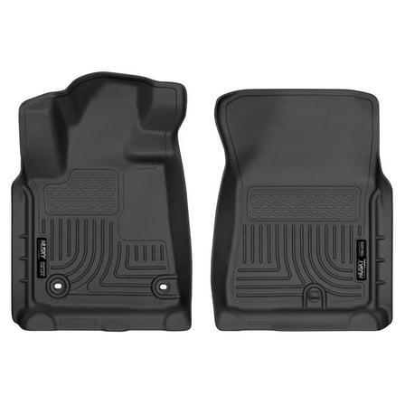 Husky Liners 18561 Weatherbeater Floor Mats Fit 2012-2022 Toyota Sequoia/2012-2021 Tundra CrewMax/Double/Regular Cab Front Row Liners 2pc Black