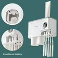 thumbnail image 2 of Valentine Gifts Decor Toilet Toothbrush Holder Non Perforated Toothbrush Cup Wall Mounted Toothbrush Cylinder Rack Wall Mounted Mouthwash Cup Tooth Set, 2 of 9