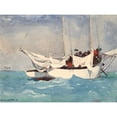 thumbnail image 3 of Homer, Winslow 18x15 Black Modern Framed Museum Art Print Titled - Key West, Hauling Anchor, 3 of 5