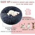 thumbnail image 2 of Dog Beds for Small Dogs, Donut Dog Bed with Blanket Attached, Calming Dog Bed Washable (20"/26"/35") Grey, 2 of 17