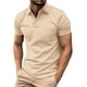 thumbnail image 1 of Camisa de manga corta transpirable para hombre, verano, ocio, cultura, color caqui/S, 1 of 4
