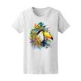 thumbnail image 2 of Toucan Tropical Flower T-Shirt Women -Image by Shutterstock, Female Large, 2 of 4