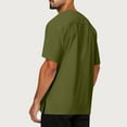 thumbnail image 3 of Mens T Shirts Drop Shoulder Crew Neck Short Sleeve Casual Basic Tee Shirt, 3 of 7