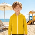 thumbnail image 2 of RUTAYY Boys Hoodie Casual Full Zip Long Sleeve Solid Color Jacket Outdoor Daily Wear Yellow, 2 of 6