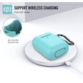 thumbnail image 3 of Coffea Protective Silicone Case with Keychain for IBAOLEA AirPods 2 (Black) Biscay Green, 3 of 7