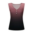 thumbnail image 4 of MIUOWANP Women's V-neck Sleeveless Gradient Printed Tank Top V-neck Tank Top Ribbed Loose V-neck Tank Top, 4 of 5
