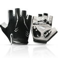 thumbnail image 1 of Guantes sin dedos para ciclismo al aire libre, resistentes a los impactos y al desgaste, antideslizantes, de medio dedo, transpirables, para bicicleta de montaña, color negro, talla M, 1 of 1