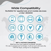 Ceptics Universal Travel Adapter Plug World Power W/ 4 USB Ports - Charge Cell Phones, Smart Watches, iPhones - For International Europe, China, UK, UAE, Australia - Type A, C, G, I