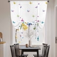 thumbnail image 3 of Vintage Colorful Butterfly Balloon Curtains 63 Inch Length for Living Room/Bedroom, Watercolor Butterflies Farmhouse Rod Pocket Privacy Door Curtains Decorative Tie Up Shade for Window 52"x63", 3 of 8