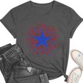 thumbnail image 5 of Short Sleeve USA Patriotic Shirts for Women 4th of July America Stars Stripes Flag Graphic Tops Summer Tee, 5 of 6