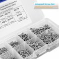 thumbnail image 3 of 800PCS Kit surtido de tornillos autorroscantes TUNC Acero inoxidable M2 para madera Plástico metal blando, 3 of 5