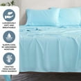 thumbnail image 6 of Superior 3-Piece Rayon From Bamboo Light Blue Sheet Set, Twin XL, 6 of 10
