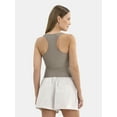 thumbnail image 3 of Avia Women's Ribbed SoftSculpt Tank Top with UPF 50, Sizes XS-XXXL, 3 of 5