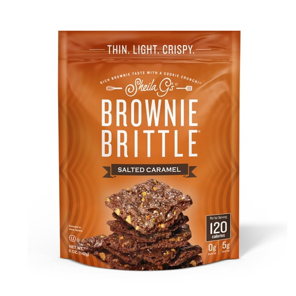 Sheila G's Brownie Brittle Salted Caramel Cookie Snack Thins, 5oz