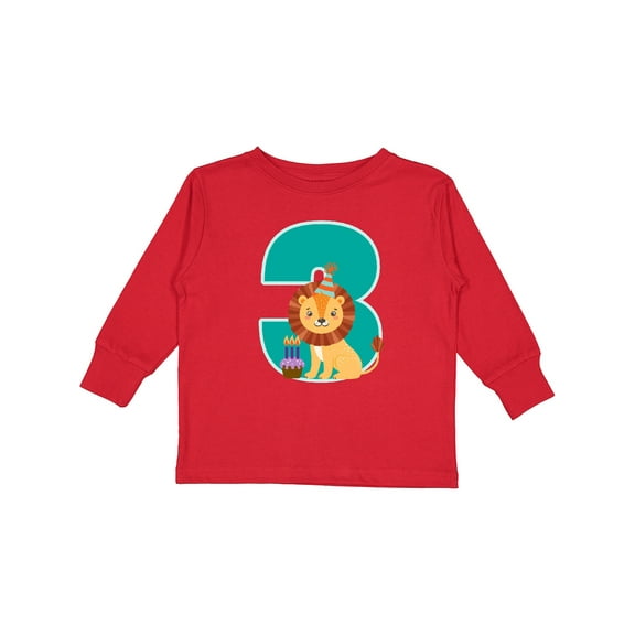 Inktastic 3rd Birthday Zoo Party 3 Year Old Boys or Girls Long Sleeve Toddler T-Shirt