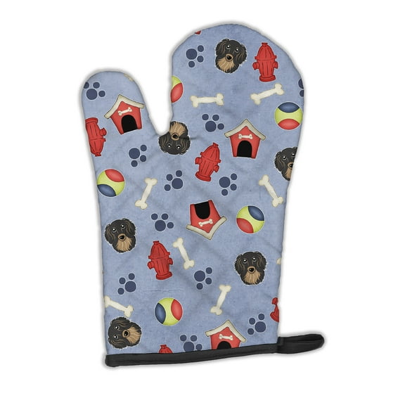 Carolines Treasures BB3992OVMT Dog House Collection Longhair Black and Tan Dachshund Oven Mitt Large multicolor