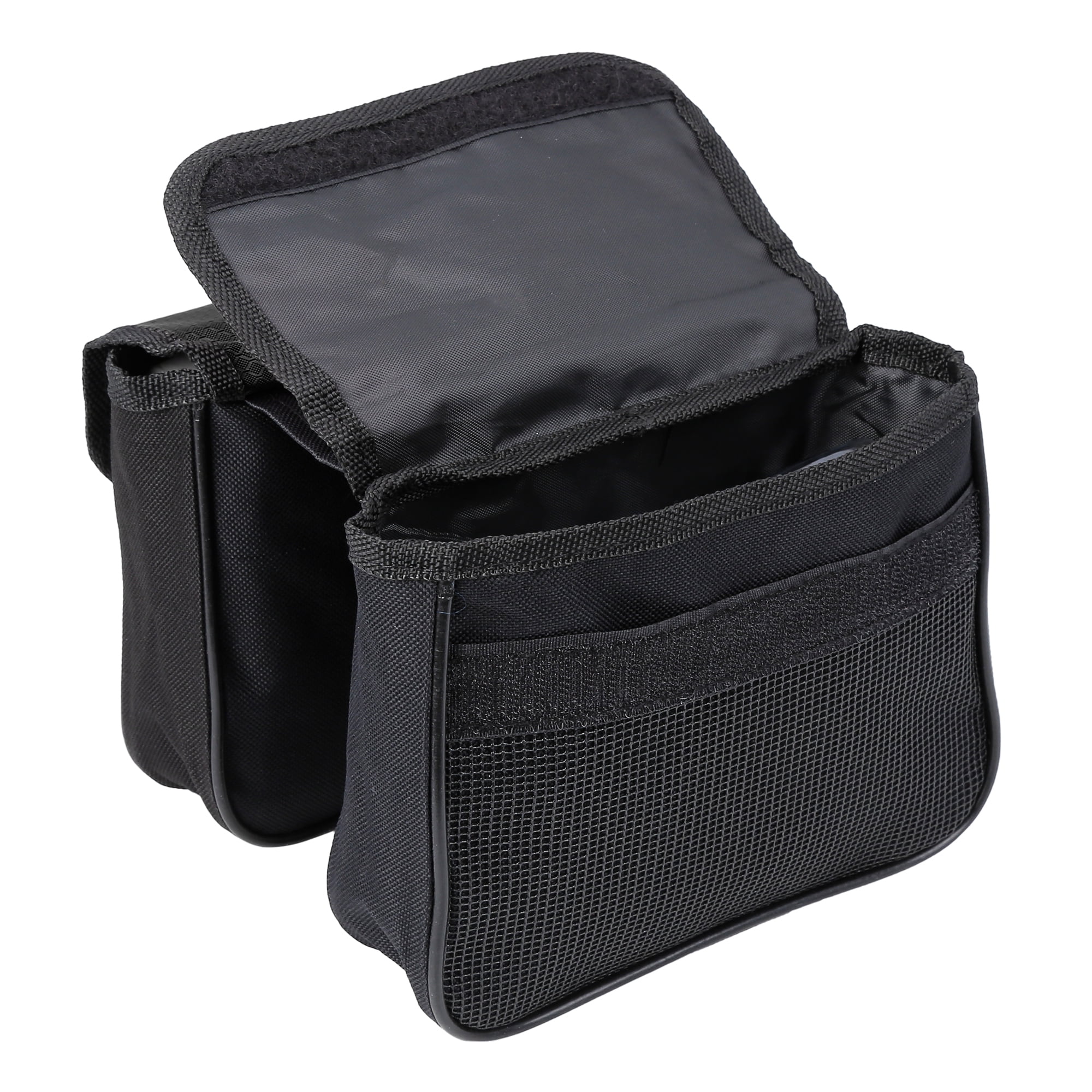 Unique Bargains 7.09x5.91x5.91in Bike Saddlebag Frame Bag Tool Pouch Black