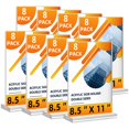 thumbnail image 1 of Acrylic Sign Holder 8.5 x 11, 8 Pack Clear Menu Stand, Double-Sided Clear Sign Holder, Vertical Plastic Stands for Display, Stand up Table Top Frame, 1 of 7