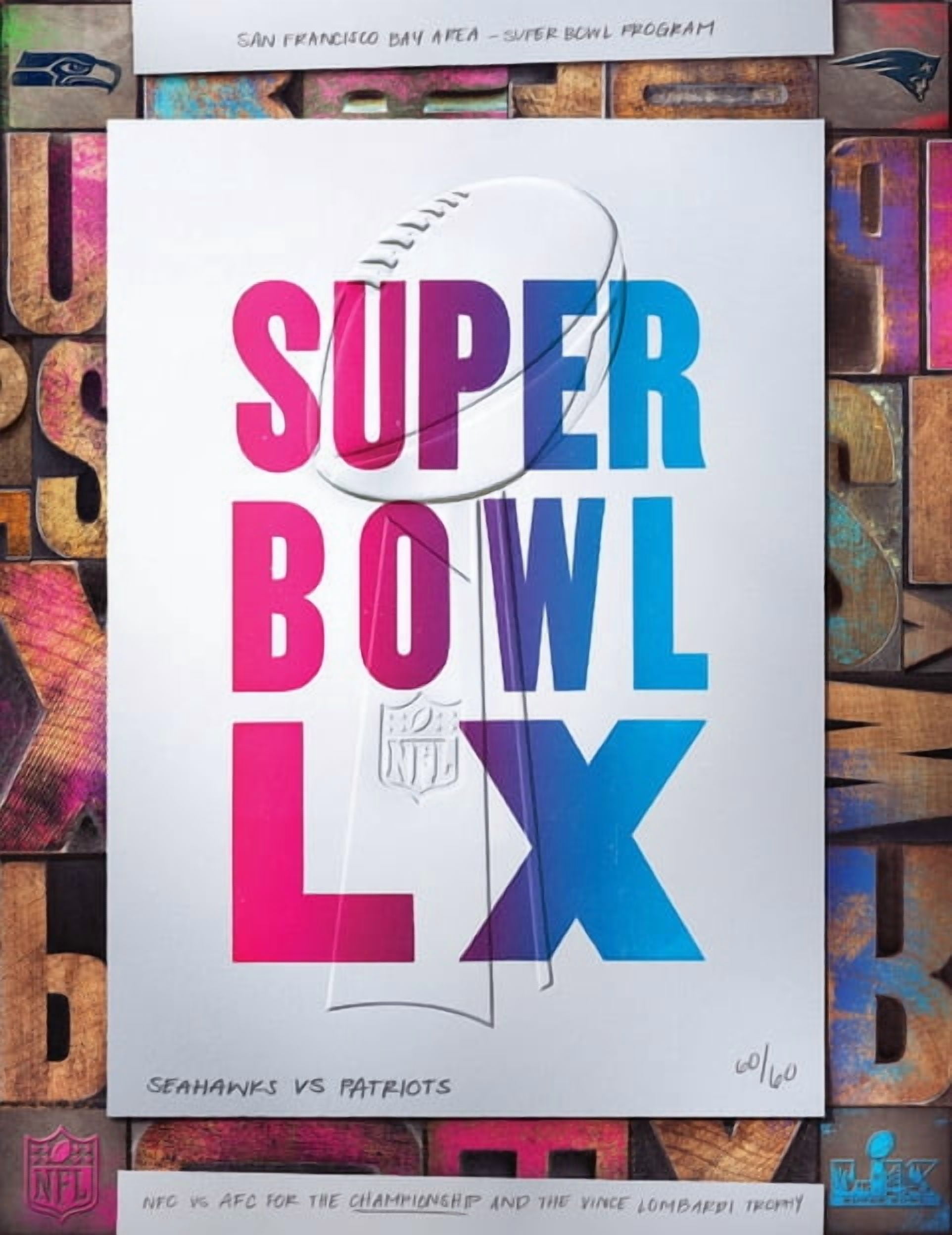 Super Bowl LX 60 Official Stadium Holographic Game Program