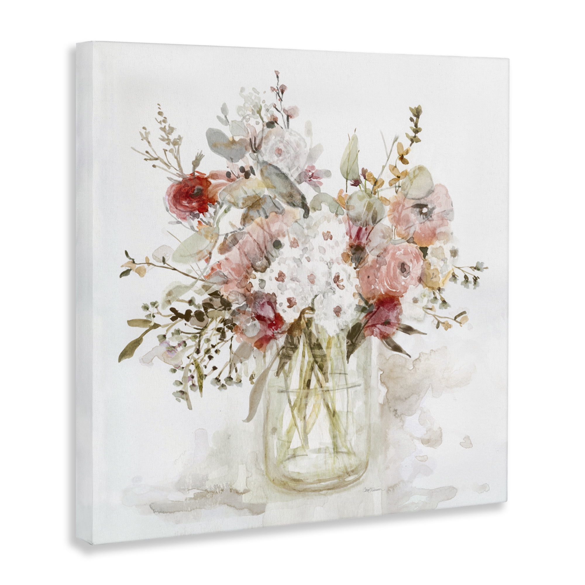 Stupell Industries Soft Blush Botanical Bouquet Canvas Wall Art, design by Carol Robinson