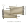 thumbnail image 2 of VHC Brands Farmhouse Bedding-Sawyer Mill Tan Pillow Case Set of 2, Standard Pillowcase Set 21x30, Dark Creme White 2 Count, 2 of 5