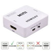 Mini Portable 1080P HDMI to AV 3RCA CVBs Composite Video Audio Converter Adapter Male To Female Converter White Support PAL/NTSC + USB Charge Cable for PC Laptop Xbox PS4 PS3 TV STB VHS VCR Camera DVD