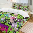 thumbnail image 6 of Invader Zim Characters 3 Pieces Bedding Sets Comfortable Soft Comforter Sets Decoration Bedroom Gifts With 1 Duvet Cover 2 Pillowcases, 6 of 7
