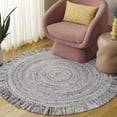 thumbnail image 2 of SAFAVIEH Renewal Donelle Solid Area Rug, Ivory/Grey, 5' x 5' Round, 2 of 7