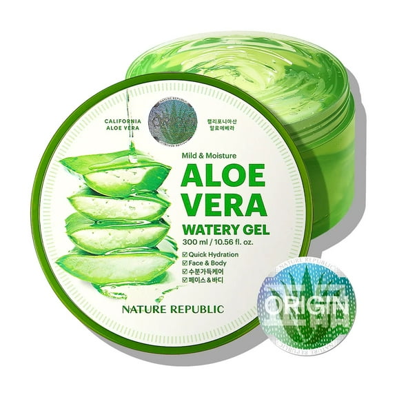 Nature Republic Mild & Moisture, Aloe Vera Watery Gel, 10.56 fl oz (300 ml)