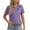 Purple, variant on Inleife womens basic tees under $5 Women's Fashion Solid Round Neck Short Sleeves Casual T-Shirt Top