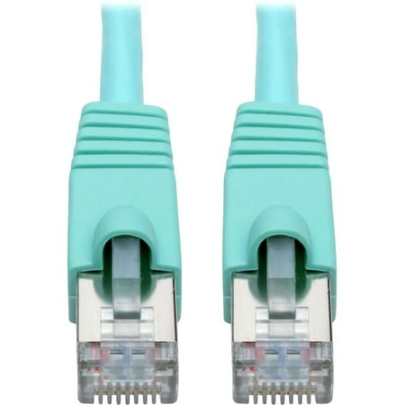 Tripp Lite Cat6a Snagless Shielded STP Patch Cable 10G, PoE, Aqua M/M 5ft - 5 ft Category 6a Network Cable for Network Device, Workstation, Switch, Hub, Patch Panel, Router, Modem, VoIP (Best Switch For Voip)